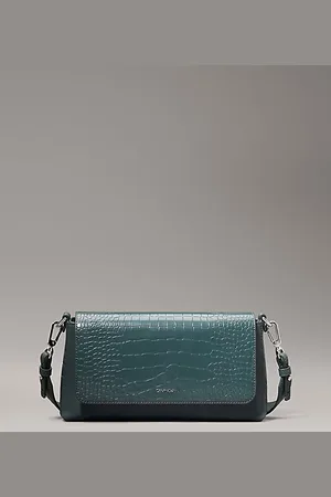 Calvin Klein Bolso de hombro convertible de efecto cocodrilo