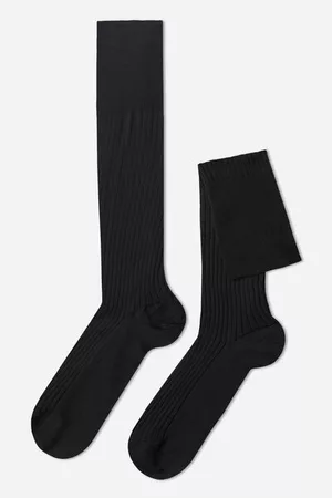 Calcetines Largos Acanalados de Hombre con Lana y Cashmere - Calzedonia