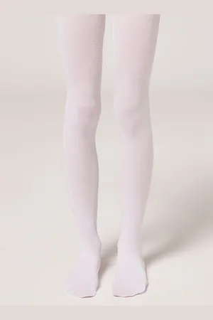 Calzedonia Pantis Opacos 70 Deniers con Glitter de Niña Chica Tamaño 10-13
