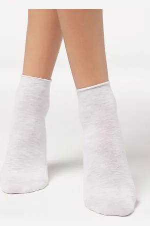 Calzedonia Calcetines Cortos de Algodón Sin Puño Mujer Tamaño 36-38