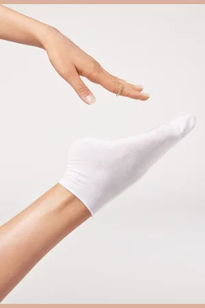 Calzedonia Calcetines Cortos de Algodón Sin Puño Mujer Tamaño 36-38