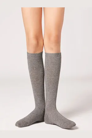 Calzedonia Calcetines Largos de Algodón de Niño Unisex Tamaño 10