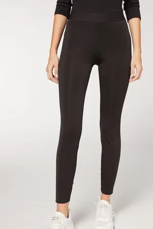 Calzedonia Leggings Ultra-Térmico Reversibles Afelpado Mujer Tamaño M