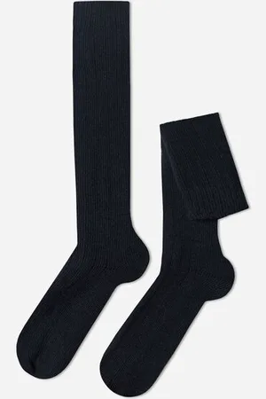 Calzedonia Calcetines Largos Con Canalé De Hombre Con Lana y Cashmere Hombre Tamaño 44-45
