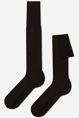 Calzedonia Calcetines Largos de Hombre en Hilo de Escocia Hombre Tamaño 13