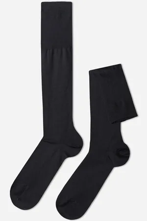 Calzedonia Calcetines Largos de Hombre en Hilo de Escocia Hombre Tamaño 10