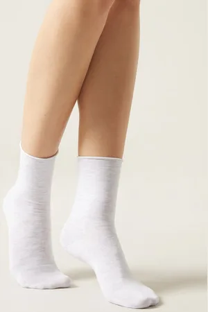 Calzedonia Calcetines cortos de algodón sin puños Mujer Tamaño 36-38