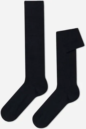 Calzedonia Calcetines Largos de Hombre en Lana y Algodón Hombre Tamaño 42-43