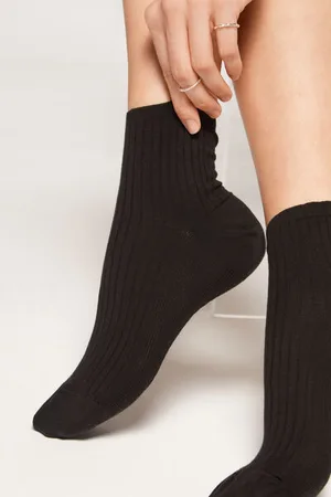 Calzedonia Calcetines de canalé cortos para mujer Mujer Tamaño 36-38