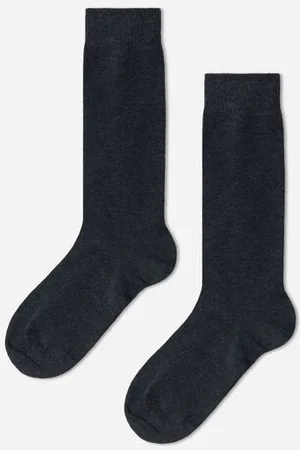 Calzedonia Calcetines Largos de Algodón de Niño Unisex Tamaño 6
