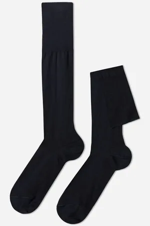 Calzedonia Calcetines Largos de Hombre en Hilo de Escocia Hombre Tamaño 11M