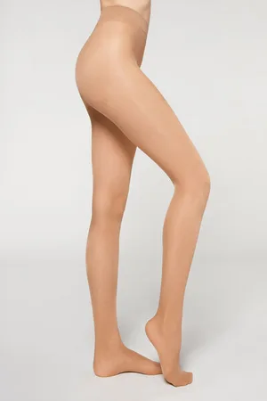 Calzedonia Pantis Moldeadores Transparentes 30 Deniers Top Control Mujer Tamaño XL
