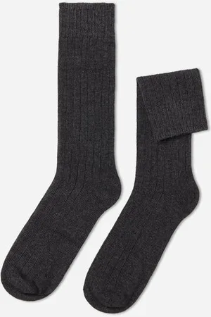 Calzedonia Calcetín de canalé de hombre en lana y cashmere Hombre Tamaño 44-45