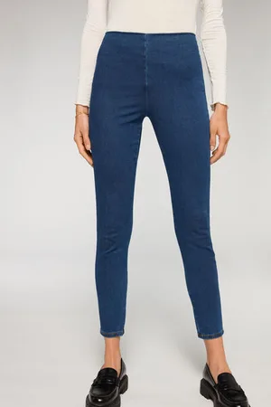 Calzedonia Leggings de Denim Skinny de Cintura Alta Mujer Tamaño XL