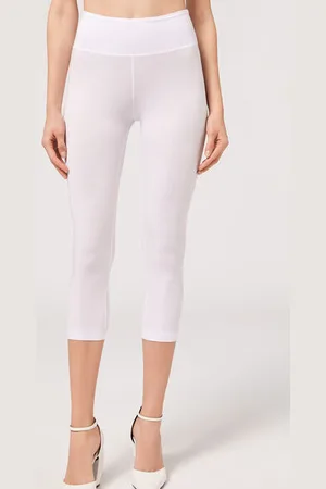 Calzedonia Leggings Capri De Algodón Ligero Mujer Tamaño L