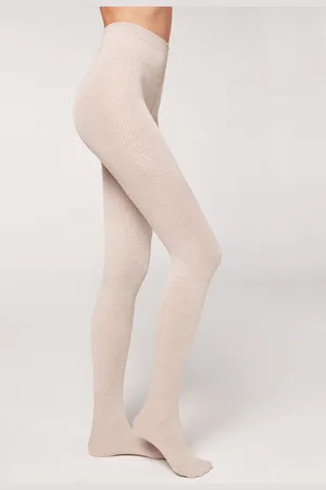 Calzedonia Panty Tupido Cashmere Efecto Canalé Mujer Tamaño 3