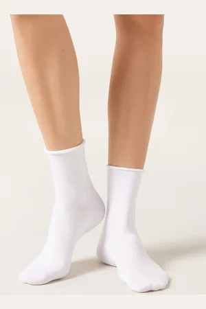Calzedonia Calcetines cortos de algodón sin puños Mujer Tamaño 39-41