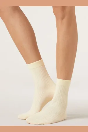 Calzedonia Calcetines Cortos con Cashmere Mujer Tamaño 36-38