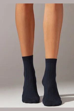 Calzedonia Calcetines Cortos con Cashmere Mujer Tamaño 36-38