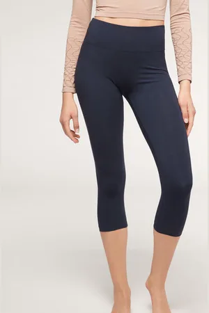 Calzedonia Leggings Capri De Algodón Ligero Mujer Tamaño S