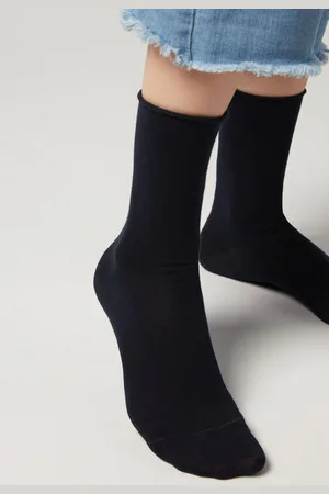 Calzedonia Calcetines cortos de algodón sin puños Mujer Tamaño 39-41