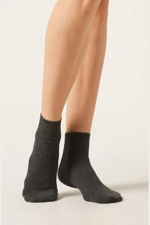 Calzedonia Calcetines de canalé cortos para mujer Mujer Tamaño 36-38