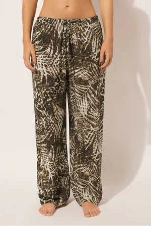 Calzedonia Pantalón Largo Estampado Mujer Tamaño M