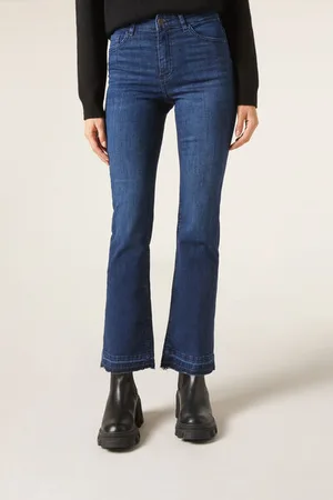 Calzedonia Vaqueros Acampanados Cropped Mujer Tamaño L