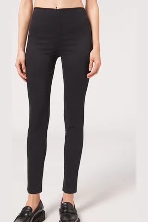 Calzedonia Leggings de Denim Skinny de Cintura Alta Mujer Tamaño M