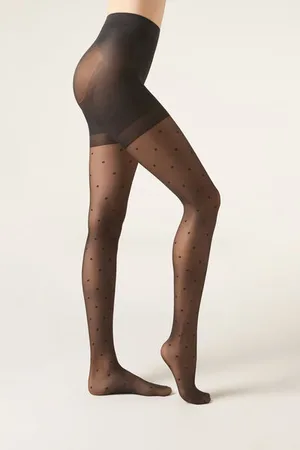 Calzedonia Pantis Total Shaper Lunares Mujer Tamaño XL