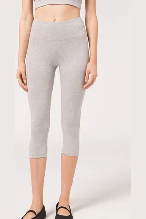Calzedonia Leggings Capri De Algodón Ligero Mujer Tamaño M
