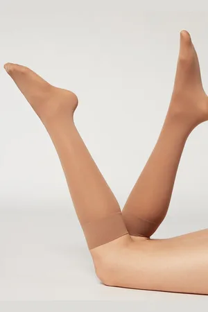 Calzedonia Calcetines Ejecutivos Largos en Microfibra 30 Deniers Mujer Tamaño TU