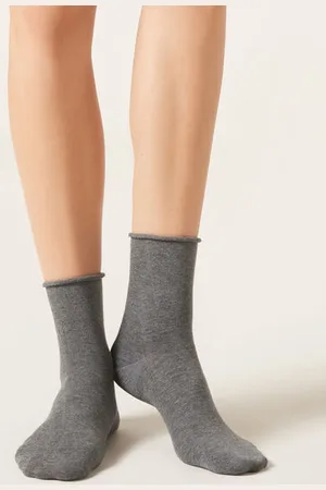 Calzedonia Calcetines cortos de algodón sin puños Mujer Tamaño 39-41