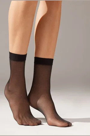 Calzedonia Calcetines Media Transparente 20 Deniers Mujer Tamaño TU