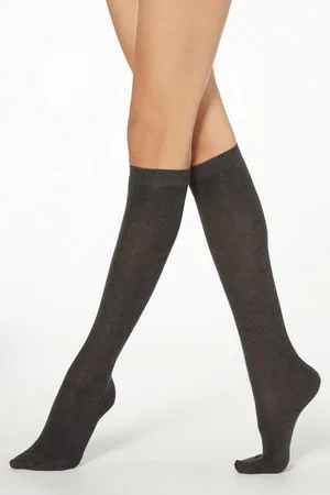 Calzedonia Calcetín Largo De Algodón Mujer Tamaño TU