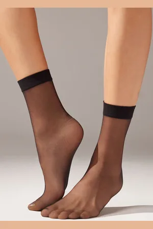 Calzedonia Calcetines Media Transparente 8 Deniers Mujer Tamaño TU