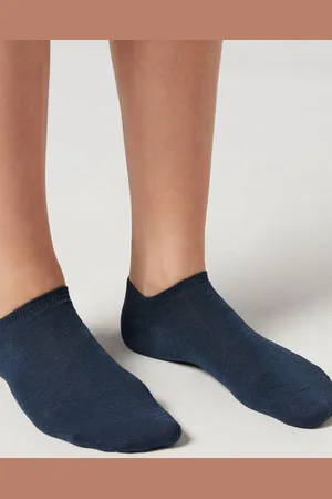 Calzedonia Calcetines Tobilleros Unisex de Algodón Hombre Tamaño 42-43