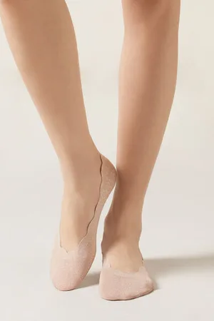 Calzedonia Calcetines Invisibles con Glitter Mujer Tamaño TU
