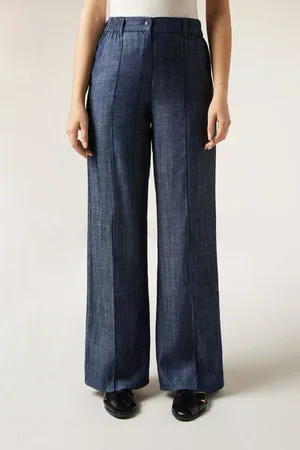 Calzedonia Pantalón Palazzo Lino y Lyocell Eco Mujer Tamaño XL
