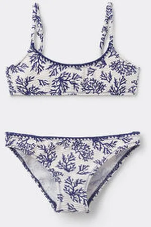 Calzedonia Bikini Dos Piezas Niña Blue Corals Chica Tamaño 14