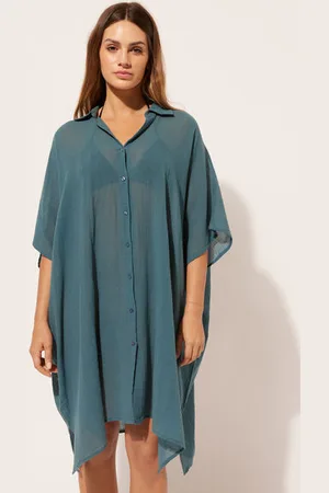 Calzedonia Caftán Camisero Mujer Tamaño TU