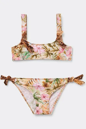 Calzedonia Bikini Dos Piezas Niña Wild Tropics Chica Tamaño 6