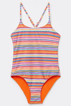 Calzedonia Bañador Entero Niña Colorful Stripes Chica Tamaño 14