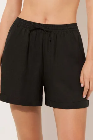 Calzedonia Pantalón Corto en Lino y Viscosa Mujer Tamaño XS