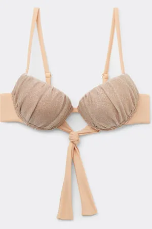 Calzedonia Bikini Push-up Relleno Golden Glitter Mujer Tamaño 2