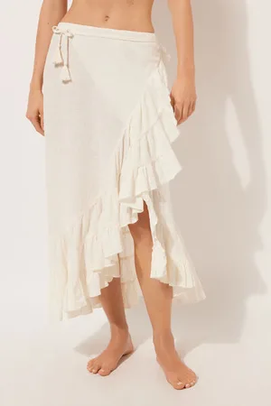 Calzedonia Falda Larga con Volante Mujer Tamaño TU