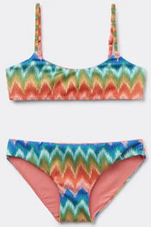 Calzedonia Bikini Dos Piezas Niña Elegant Chevron Chica Tamaño 12