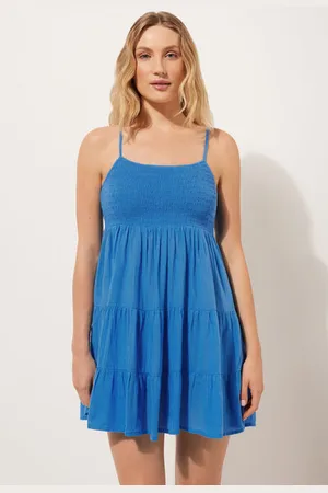 Calzedonia Vestido Corto con Volantes Mujer Tamaño M