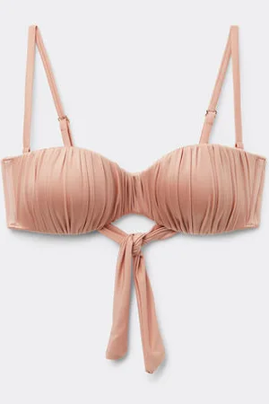 Calzedonia Bandeau Relleno Gradual Bikini Shiny Satin Mujer Tamaño 2