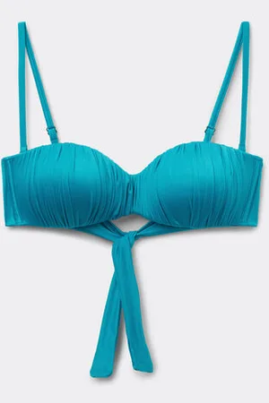 Calzedonia Bandeau Relleno Gradual Bikini Shiny Satin Mujer Tamaño 2